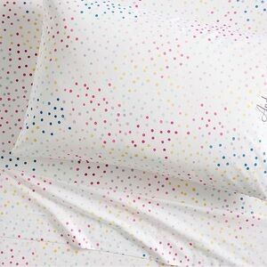 Pottery Barn Kids Nadia Dot Organic Sheet Set & Pillowcases